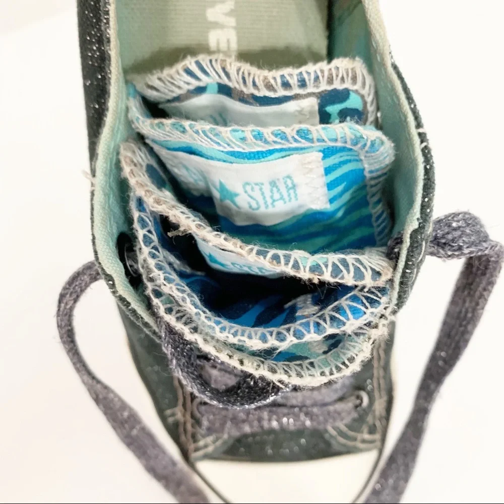 Converse All Star Multi Color Various Print Tounges Low Top Canvas Sneakers
